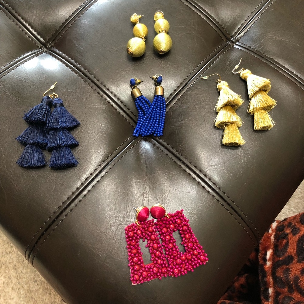 Five pair of earrings